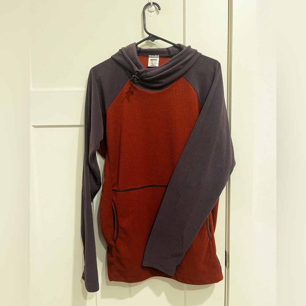 NWT unworn Melanzana Micro Grid Fleece Hoodie Men’s Medium/Women's Large